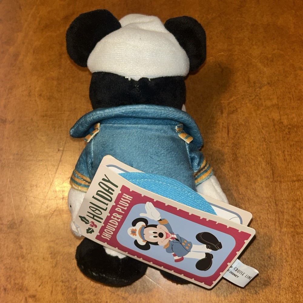 Disney Cruise Line Captain Mickey Mouse 7" Shoulder Plush Magnetic LE NEW - Picture 2 of 3